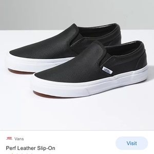 Leather slip on vans